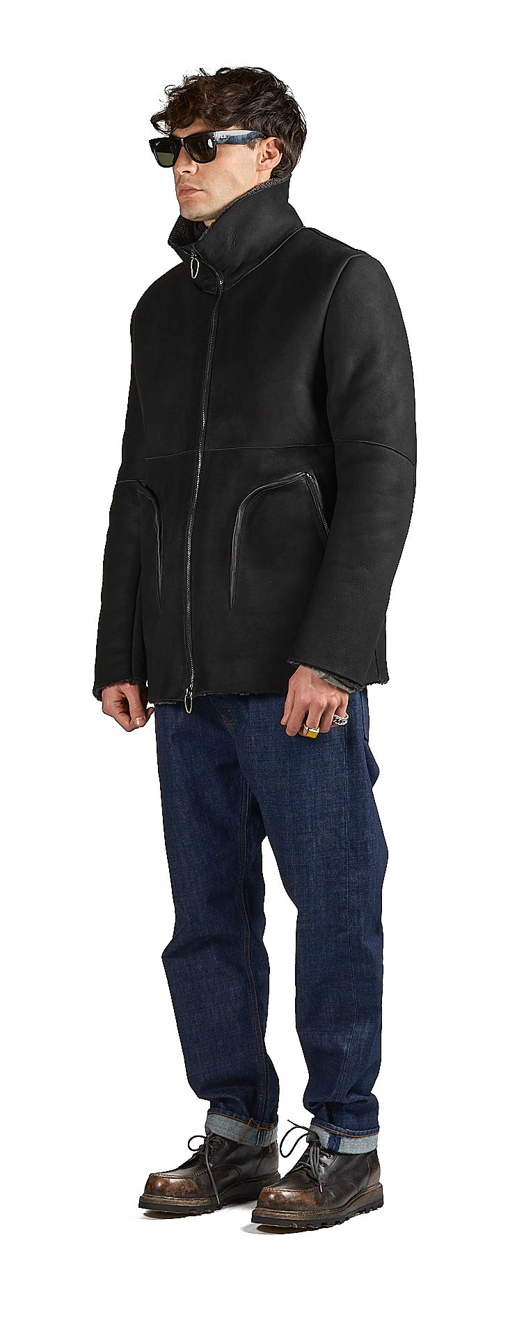 DANIELE BASTA LEATHER AND SILVER JACKET